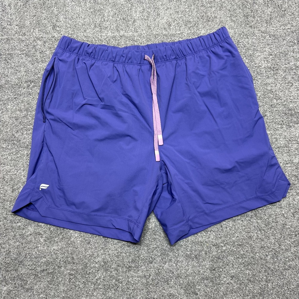 Fabletics Shorts Mens 32 Purple Lined Athletic 7 Inseam Quick Dry Pockets